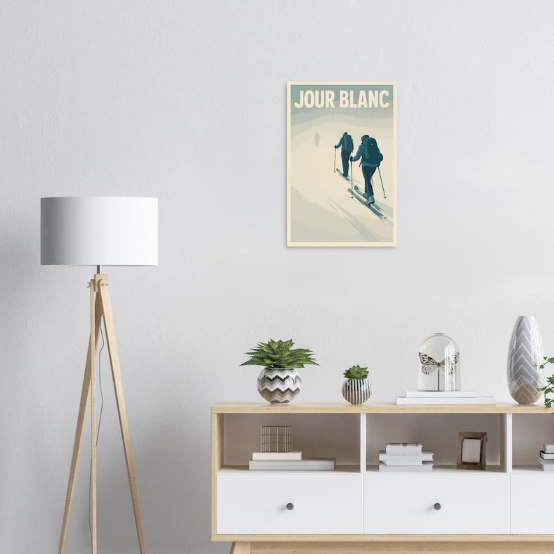 Affiche Ski de randonnée dans les Alpes, vue 2