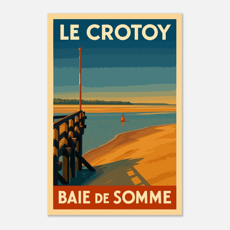 Affiche Le Crotoy, Baie de Somme, vue 5