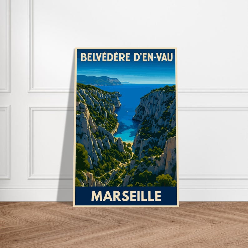 Affiche vintage Le belvédère d'En-Vau