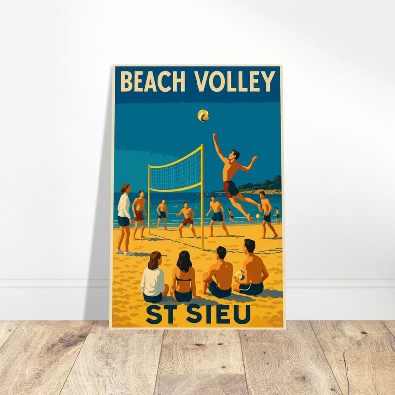 Affiche vintage Volley à Saint-Cieux