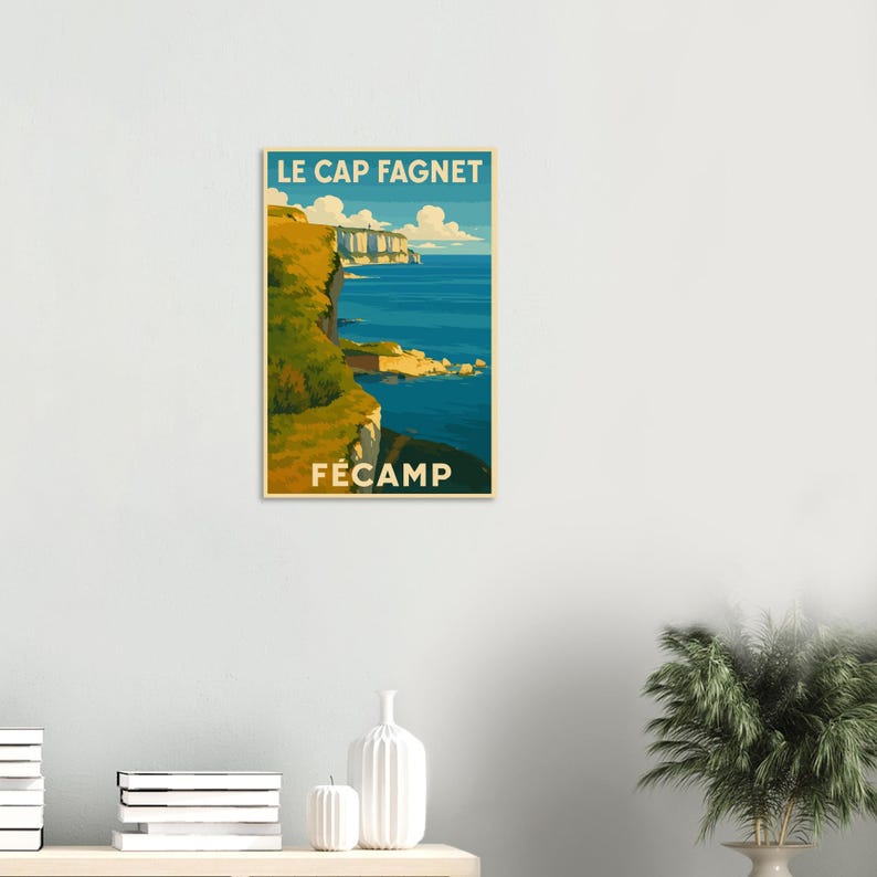 Affiche Le cap Fagnet, Fécamp, vue 3