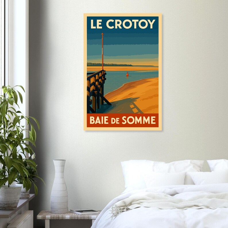 Affiche Le Crotoy, Baie de Somme, vue 3