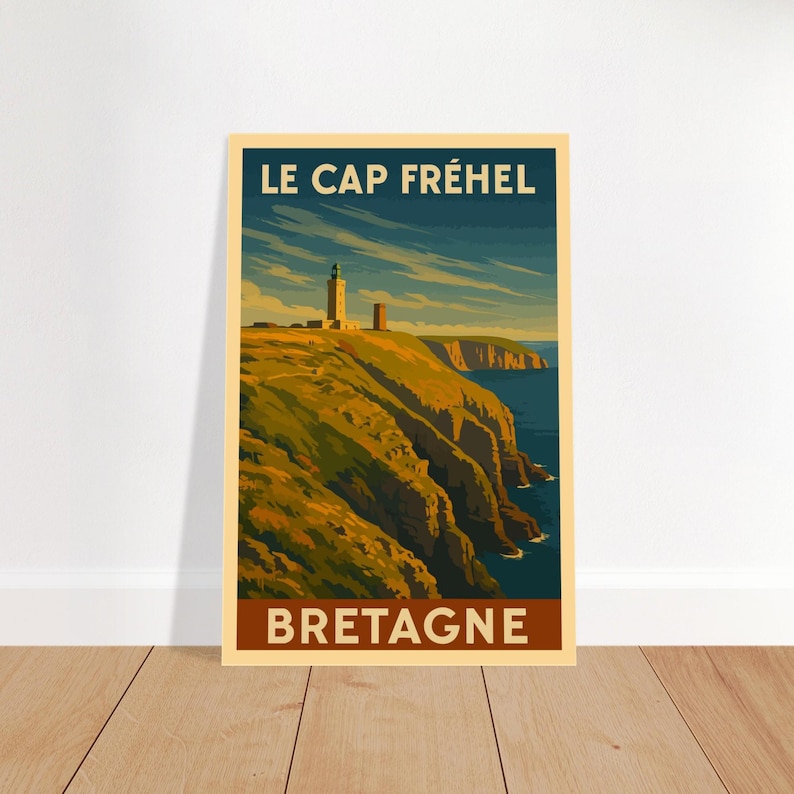 Affiche vintage Le phare du cap Fréhel