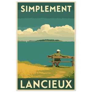 Póster vintage Lancieux – Póster retro La costa de Bretaña – Simply Lancieux
