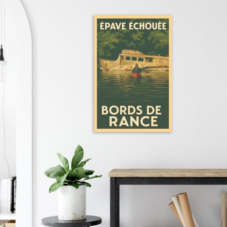 Affiche L'épave échouée, kayak sur la Rance, vue 4