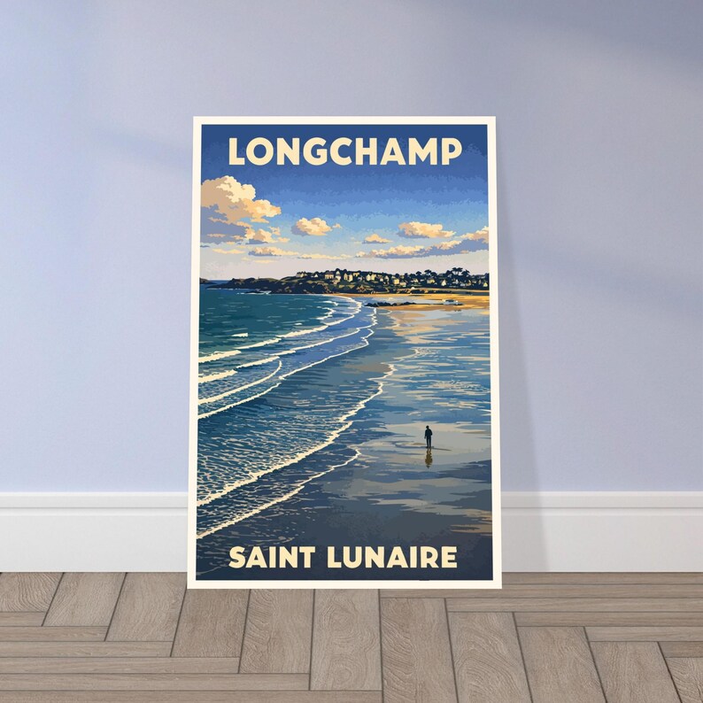 Affiche Saint-Lunaire, plage de Longchamp, vue 2