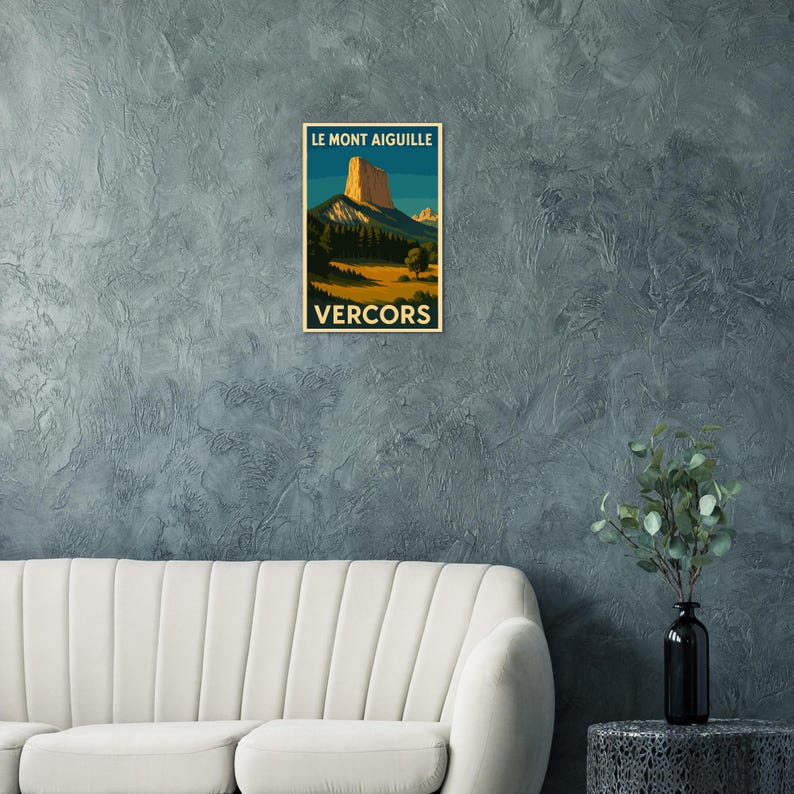Affiche Escalade au Mont Aiguille, vue 2
