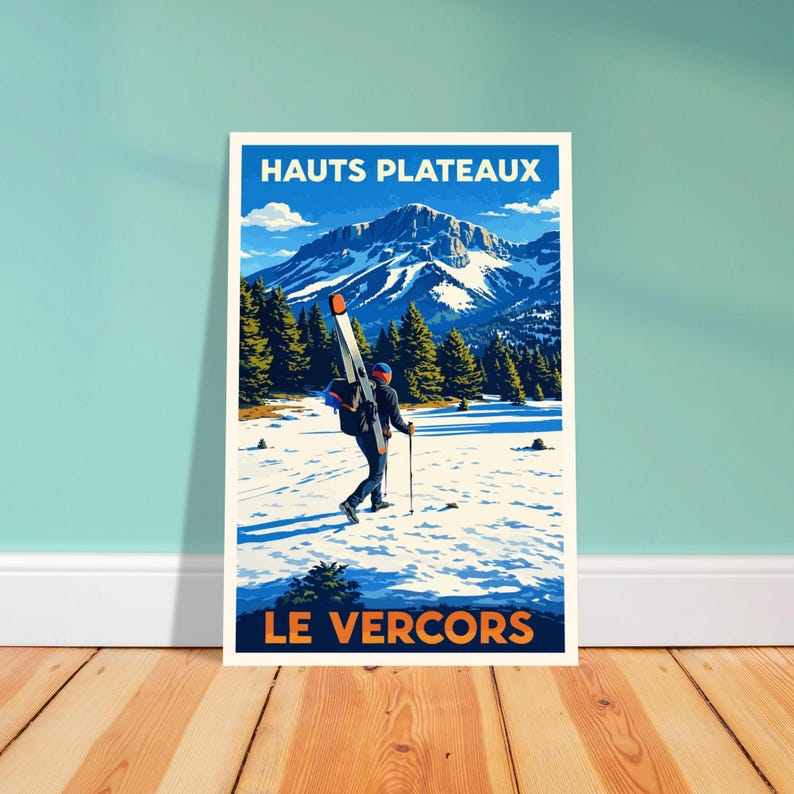 Affiche vintage Les Hauts-Plateaux du Vercors