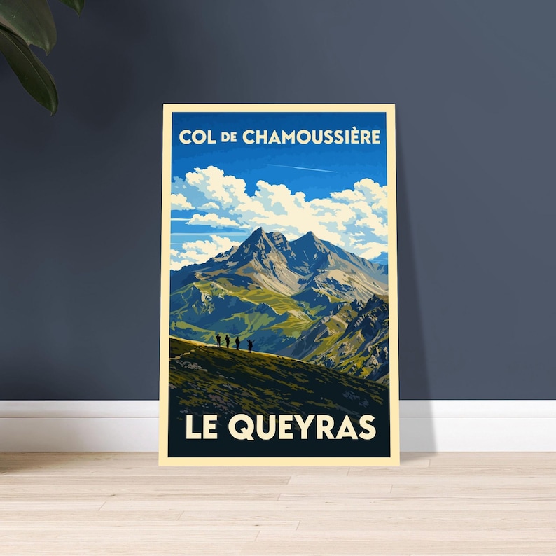 Affiche vintage Le col de Chamoussière