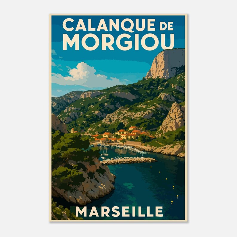 Affiche La traversée des Calanques, vue 2