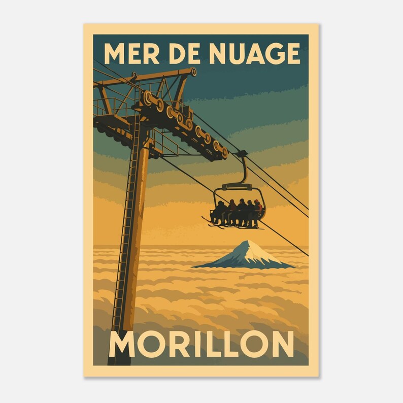 Affiche Mer de nuages à Morillon, vue 4