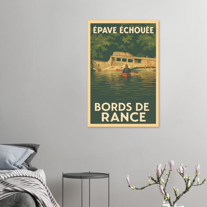 Affiche L'épave échouée, kayak sur la Rance, vue 3