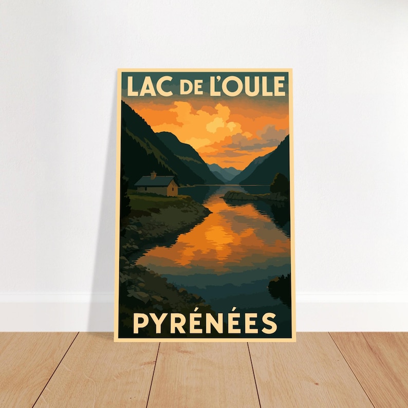 Affiche vintage Le lac de l'Oule