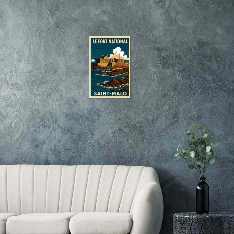 Affiche Saint-Malo, le Fort National, vue 3