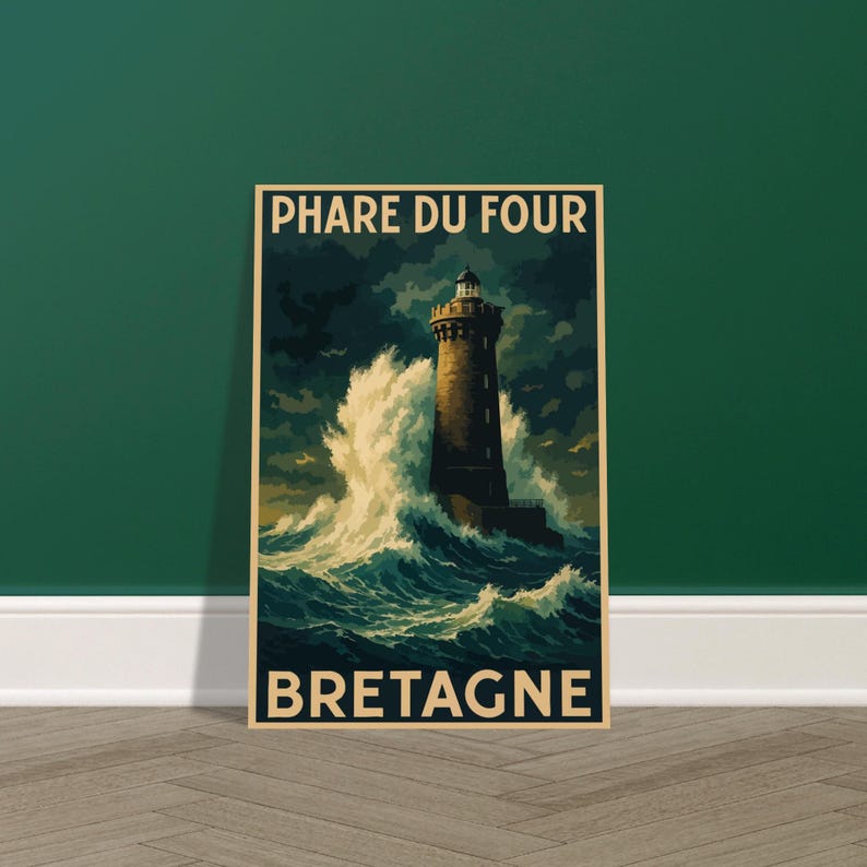 Affiche vintage Le phare du Four