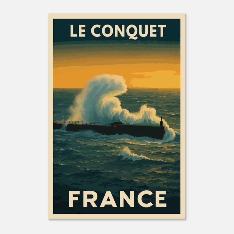 Affiche Le Conquet dans la tempête, vue 3