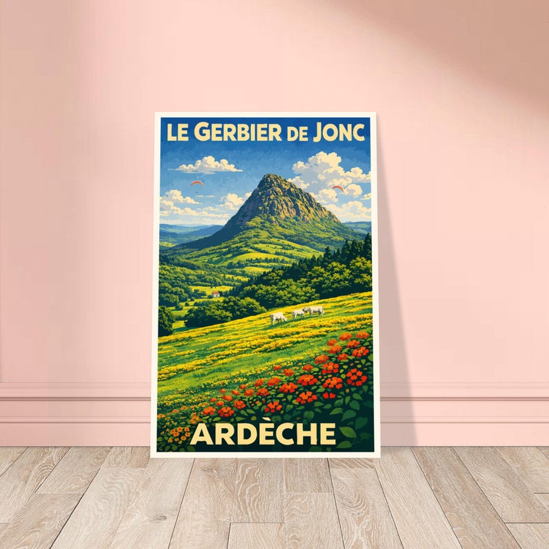 Affiche vintage Le Mont Gerbier de Jonc