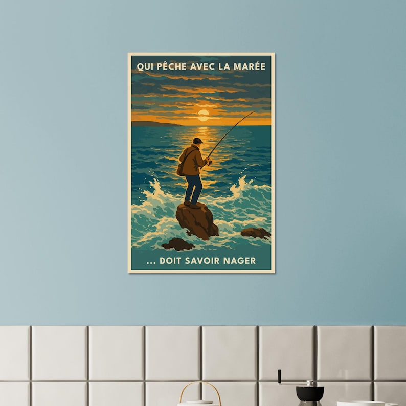 Affiche Le pêcheur audacieux, vue 2