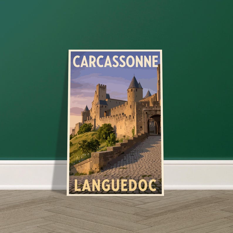 Affiche vintage La cité de Carcassonne