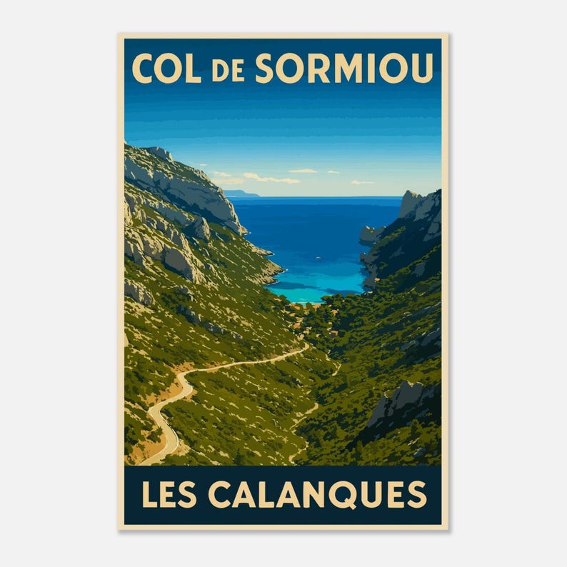 Affiche Le col de Sormiou, vue 2