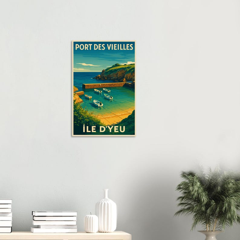 Affiche Port des Vieilles, Île d'Yeu, vue 2