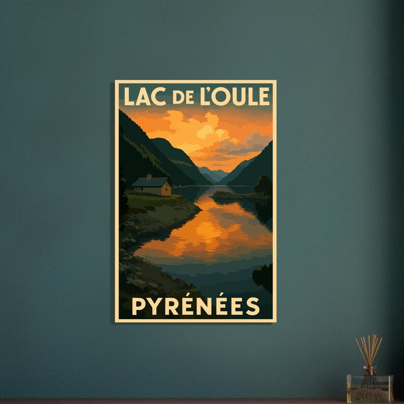 Affiche Le lac de l'Oule, vue 4