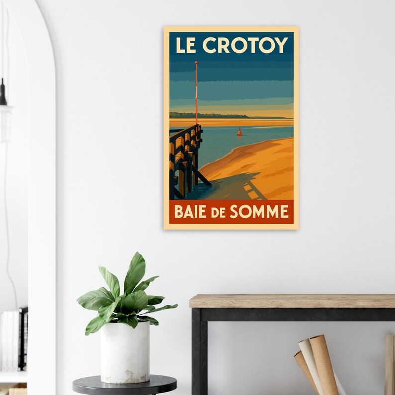 Affiche Le Crotoy, Baie de Somme, vue 4