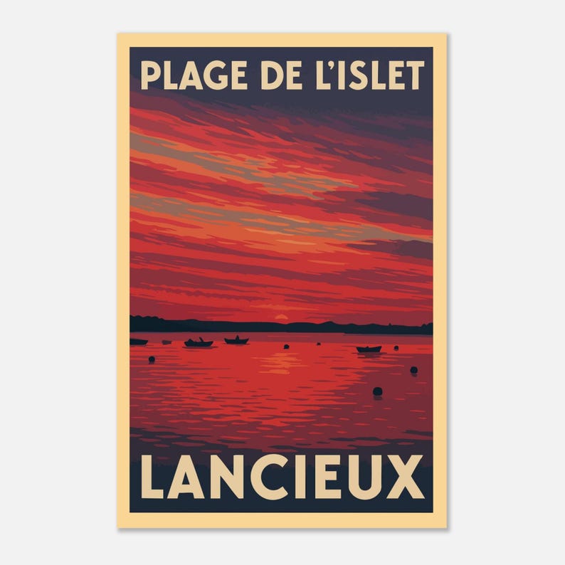 Affiche Coucher de soleil à Lancieux, vue 4