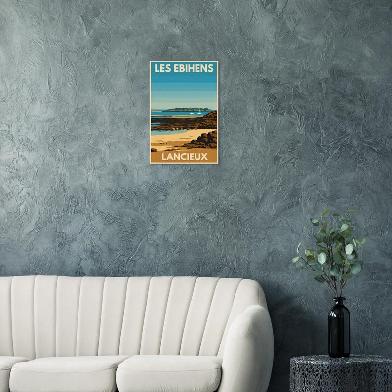 Affiche Les Ébihens depuis Lancieux, vue 2