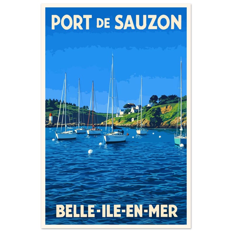 Affiche Le port de Sauzon, vue 5
