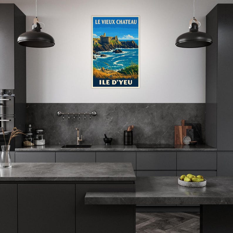 Affiche Le Vieux Château, Île d'Yeu, vue 3