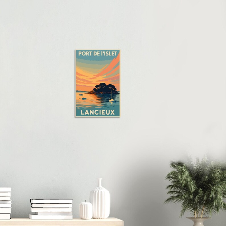 Affiche Lancieux, soleil couchant, vue 4