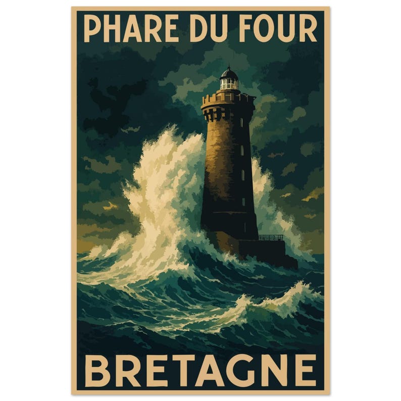 Affiche Le phare du Four, vue 2