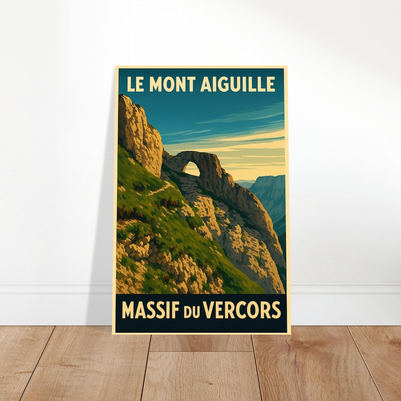 Affiche vintage Le Mont Aiguille