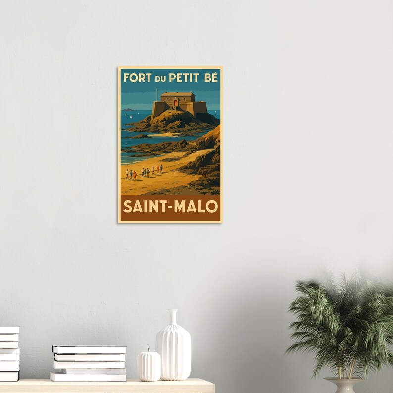 Affiche Saint-Malo, le fort du Petit Bé, vue 3