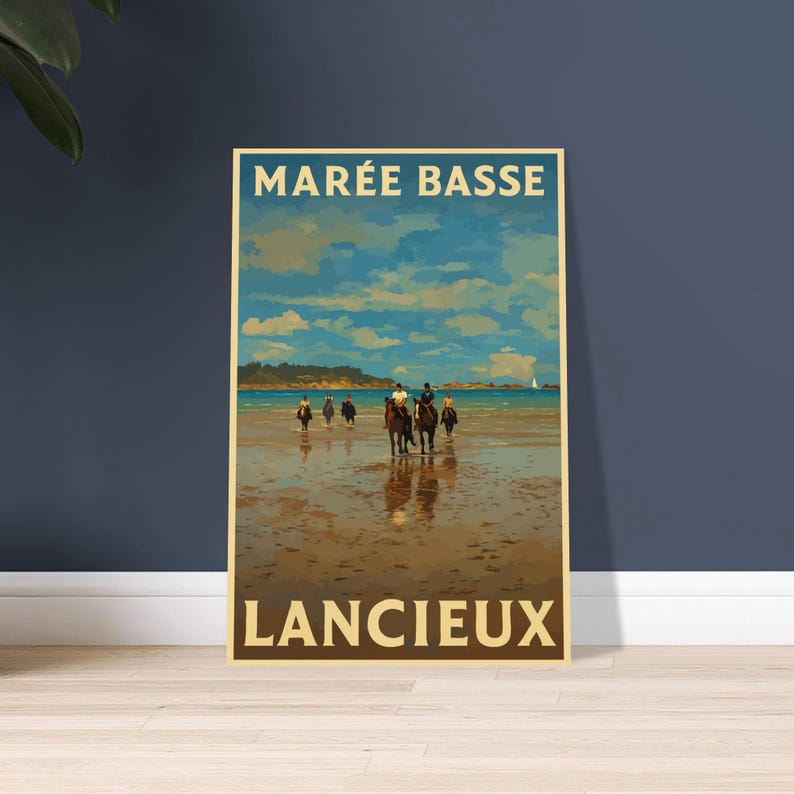 Affiche vintage Lancieux, bord de mer