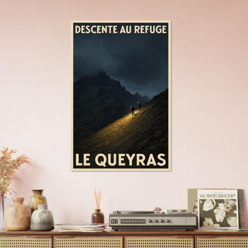Affiche Descente au refuge, Queyras, vue 4