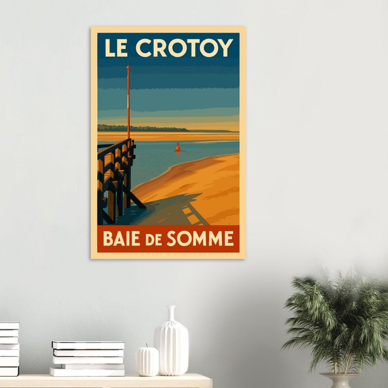 Affiche Le Crotoy, Baie de Somme, vue 2