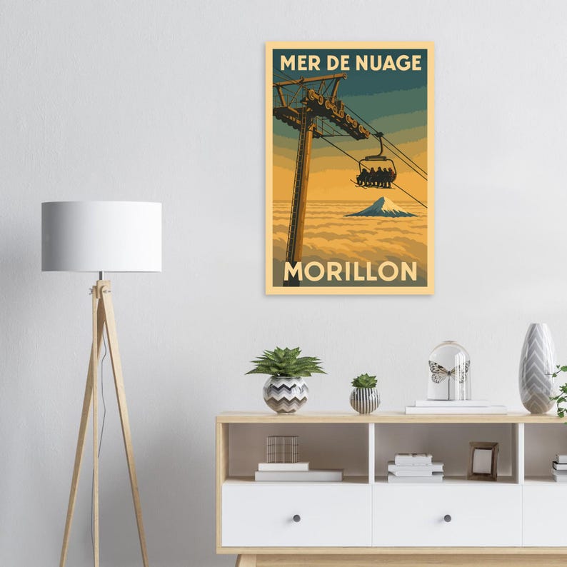 Affiche Mer de nuages à Morillon, vue 2