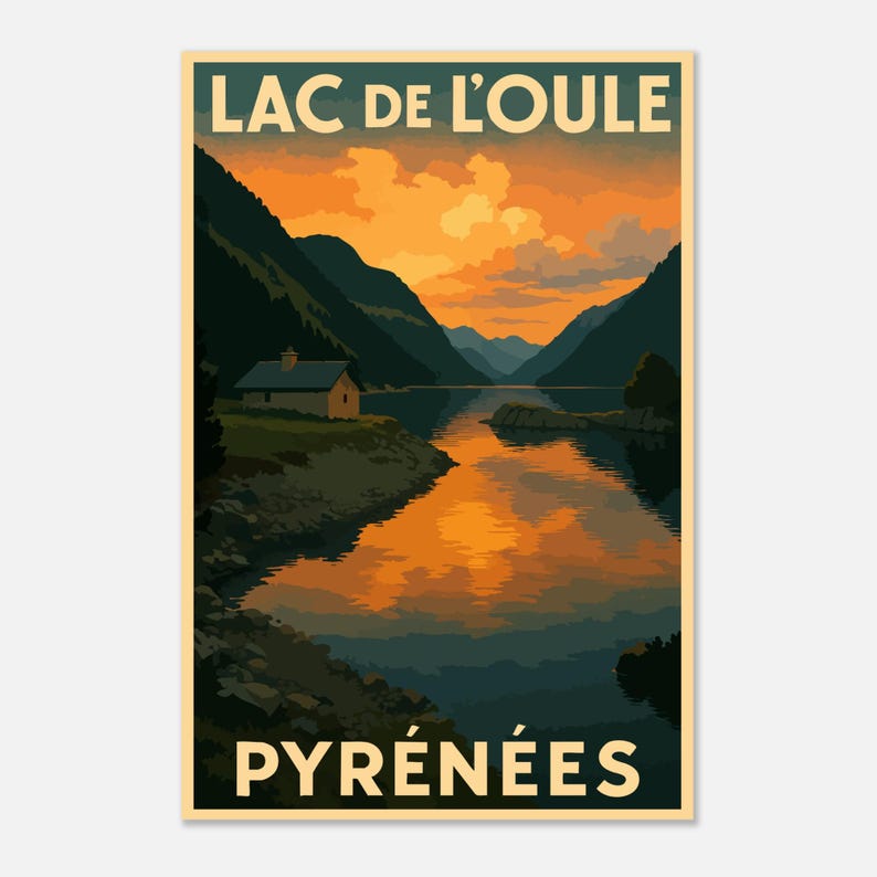 Affiche Le lac de l'Oule, vue 5