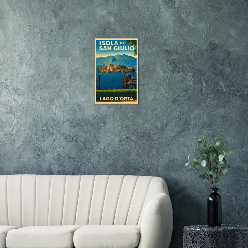 Affiche Isola di San Giulio, lac d'Orta, vue 3