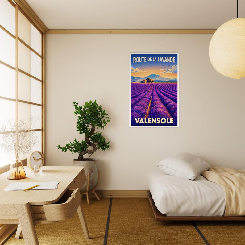 Affiche La route de la lavande, Valensole, vue 3
