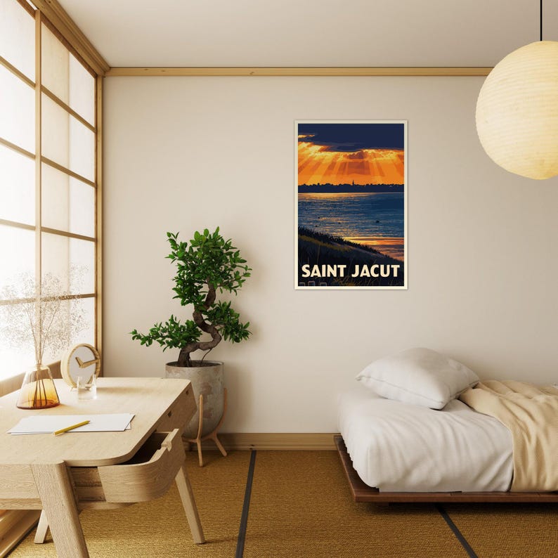 Affiche Coucher de soleil à Saint-Jacut, vue 5
