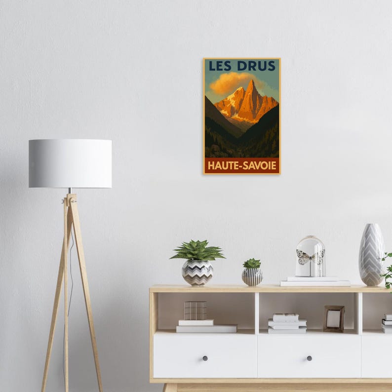 Affiche Les Drus, Chamonix, vue 5