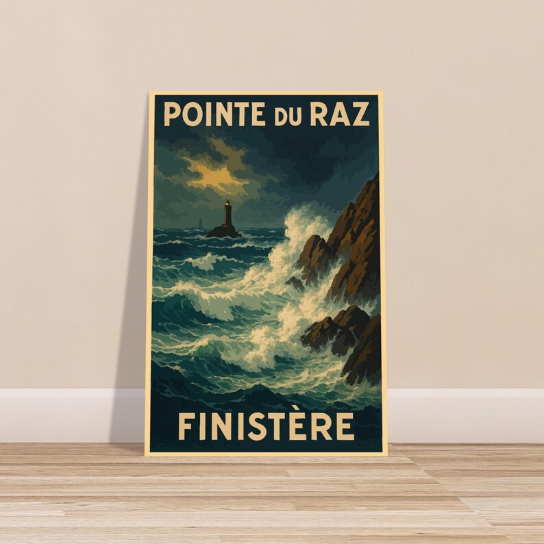 Affiche La pointe du Raz dans la tempête, vue 4