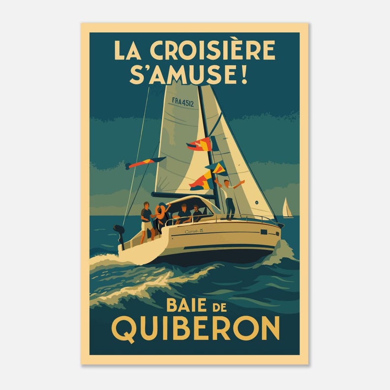 Affiche Voilier en baie de Quiberon, vue 4