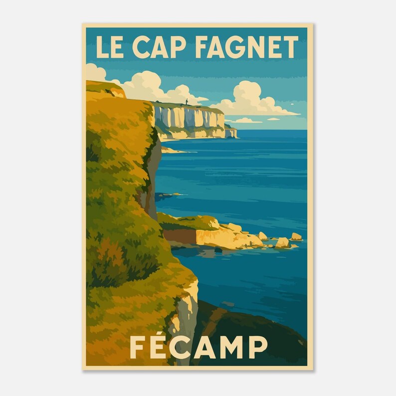 Affiche Le cap Fagnet, Fécamp, vue 4