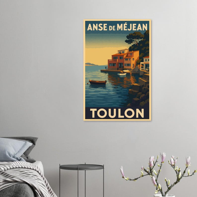 Affiche L'anse de Méjean, Toulon, vue 3
