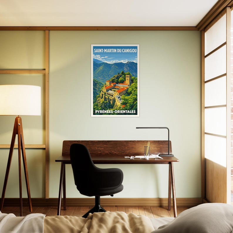 Affiche Saint-Martin-du-Canigou, vue 2