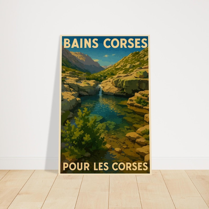Affiche vintage Bains corses